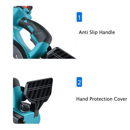12"inch Cordless Electric Chainsaw + 2 Battery 2 Chain Brushless Wood Cutter Saw