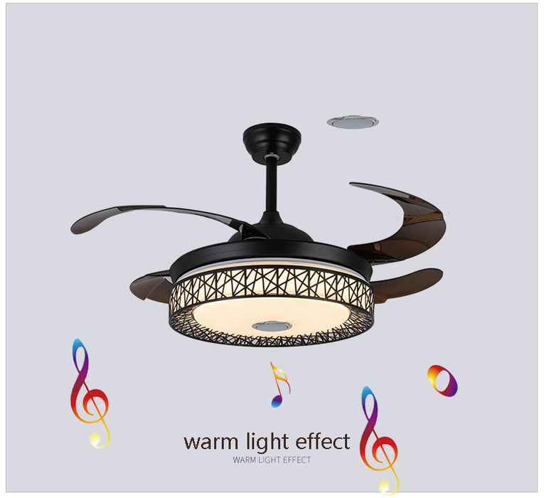 Maxkon 42 Inch Ceiling Fan with Light 3 Color MUSIC Remote Control Timer MUSIC