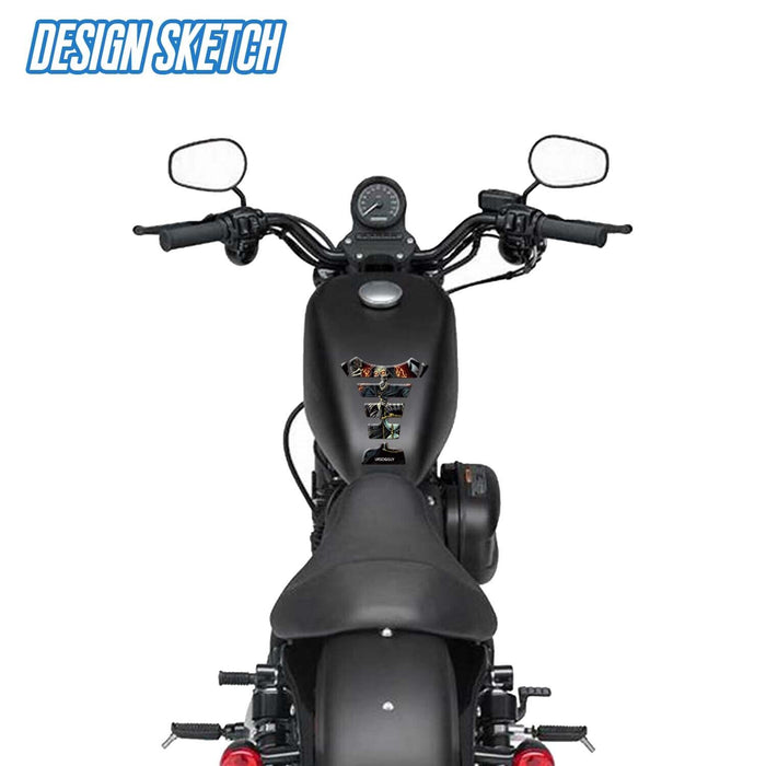 Tank Pad Fuel Tank Sticker Guard Motorcycle Decoration Fit For Kawasaki Z400