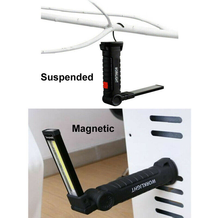 Portable COB LED Work Light Car Garage Mechanic USB Rechargeable Torch Lamp AU