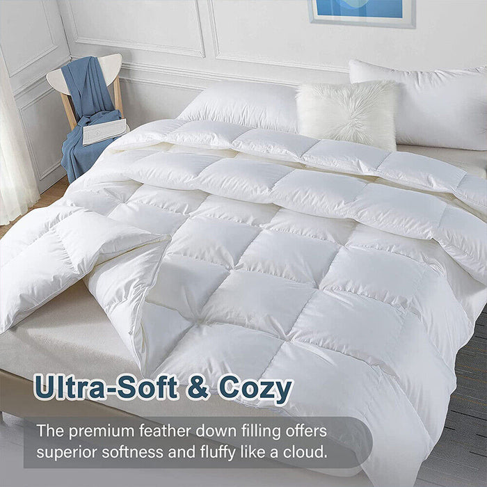 Goose Feather Down Quilt 500 GSM Duvet Doonas King:240x210cm