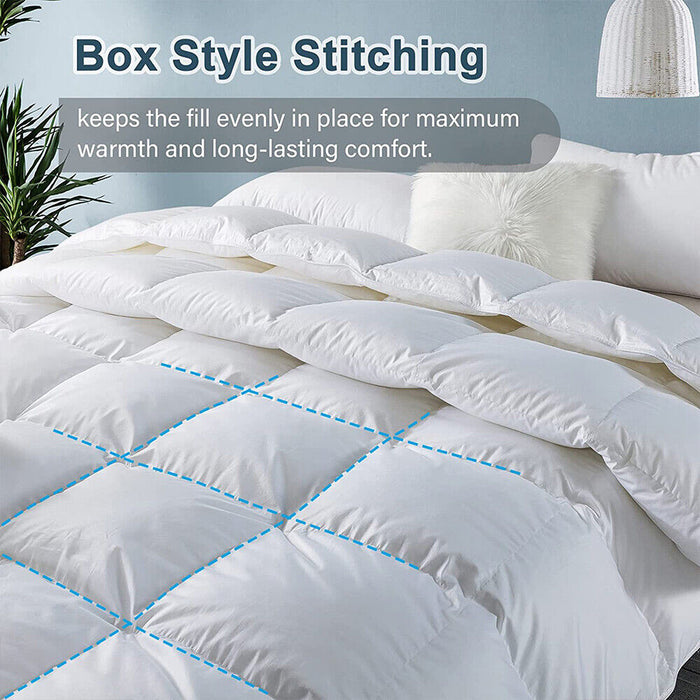 Goose Feather Down Quilt 500 GSM Duvet Doonas King:240x210cm