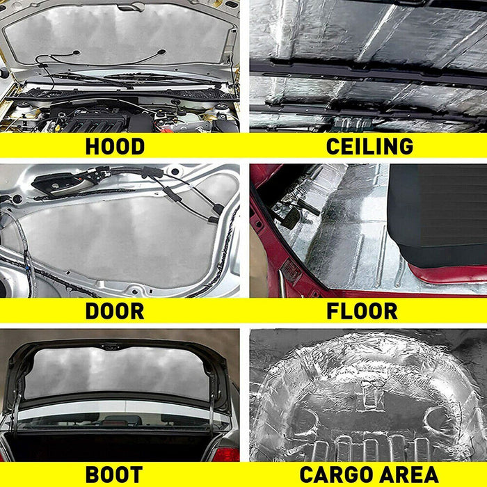 10mm Sound Deadener Insulation Heat Proof Noise Proofing Foam Car Auto Shield AU