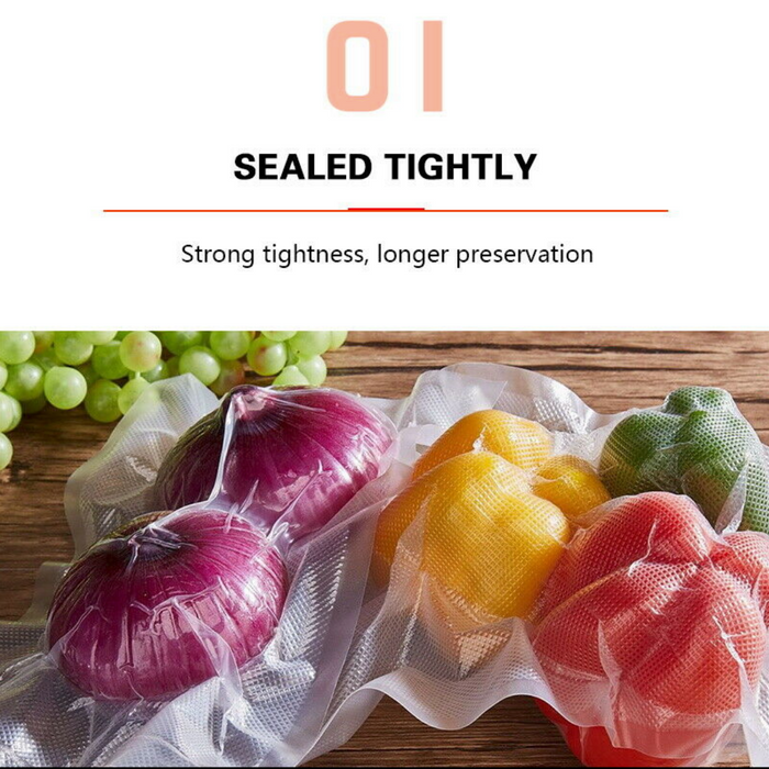 100X Vacuum Sealer Bags Precut Food Storage Saver Heat Seal Cryovac BPA-Free 20x30cm