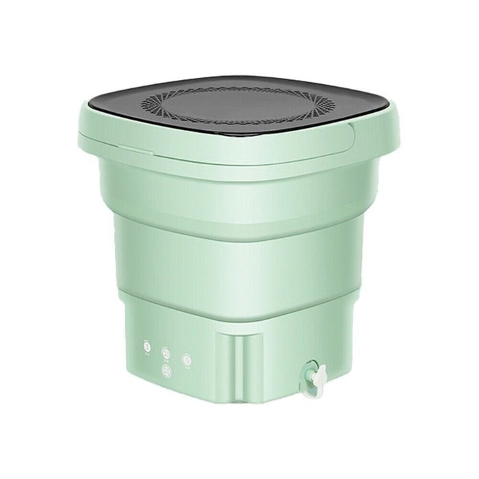 Mini Washing Machine Bucket Folding Portable Laundry Machine Clothes Washing green