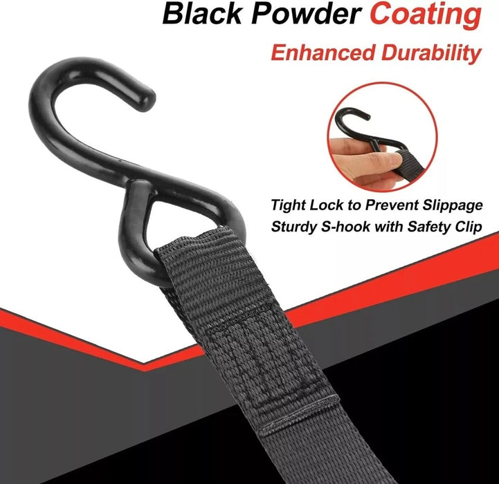 Quick Release Automatic Heavy Duty Retractable Ratchet Tie Down Strap black 50mm*4.5m