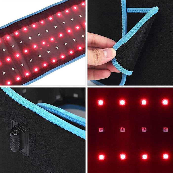 660nm Red & 850nm Near Infrared Light Therapy Heated Wrist Belt Pad Pain Relief