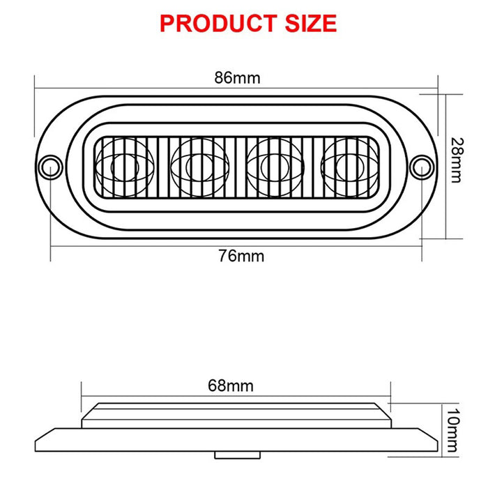 10x LED Clearance Lights Side Marker Lamp Red Amber Truck Trailer Caravan Lorry