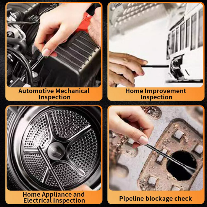 4.3" Screen Industrial Endoscope 8mm Borescope Inspection 1080P HD Camera 15M