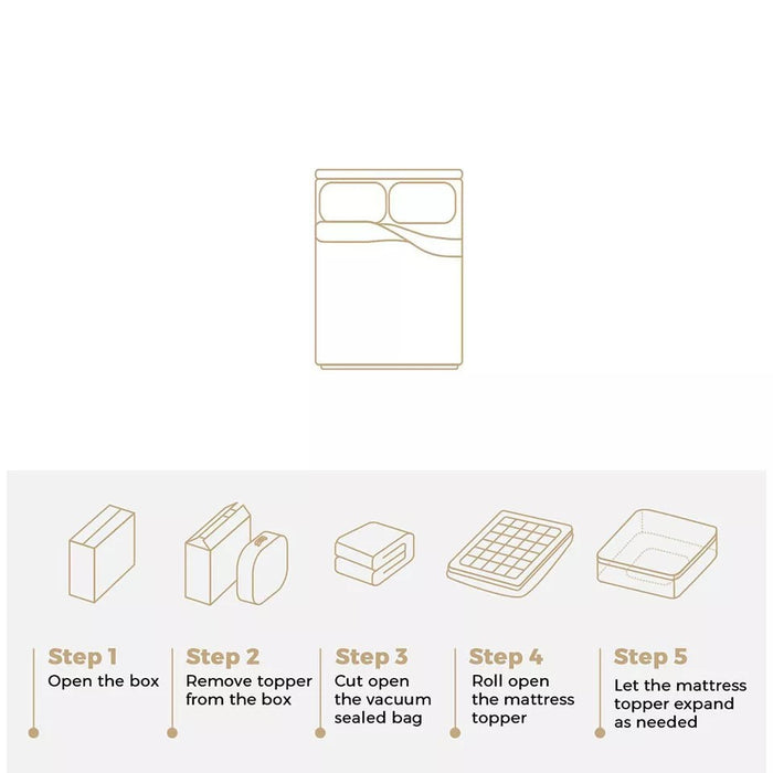 5CM Bedding Luxury Pillowtop Mattress Topper Mat Pad Antibacterial and dust mite-resistant Double:138*188cm