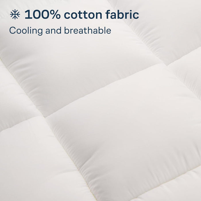Luxury Mattress Topper Pillowtop Bedding Mat Pad Fitted Cover Underlay KING SINGLE