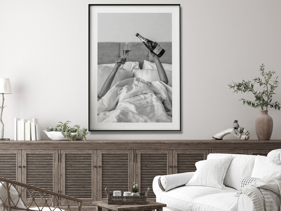 Wall Art 100cmx150cm Vintage Fashion Feminist Picture, Black Frame Canvas