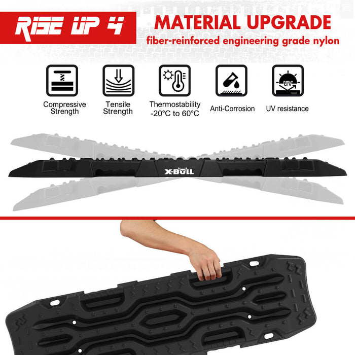 X-BULL Recovery Tracks Boards 4PCS 12T Sand Snow Mud tracks 4WD Car Truck RISEUP