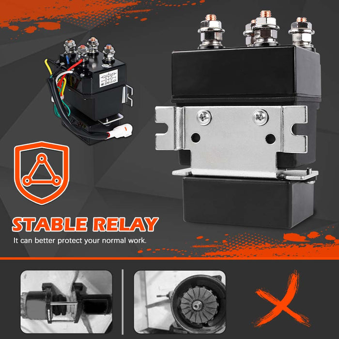 X-BULL 12V Electric Winch 4500lbs Steel Wire Cable 12V Boat ATV UTV Trailer Winch 2 Units