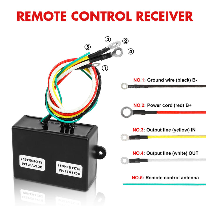X-BULL 12V Winch Remote Control Twin Handset Easy to Install Upgrade Remotes