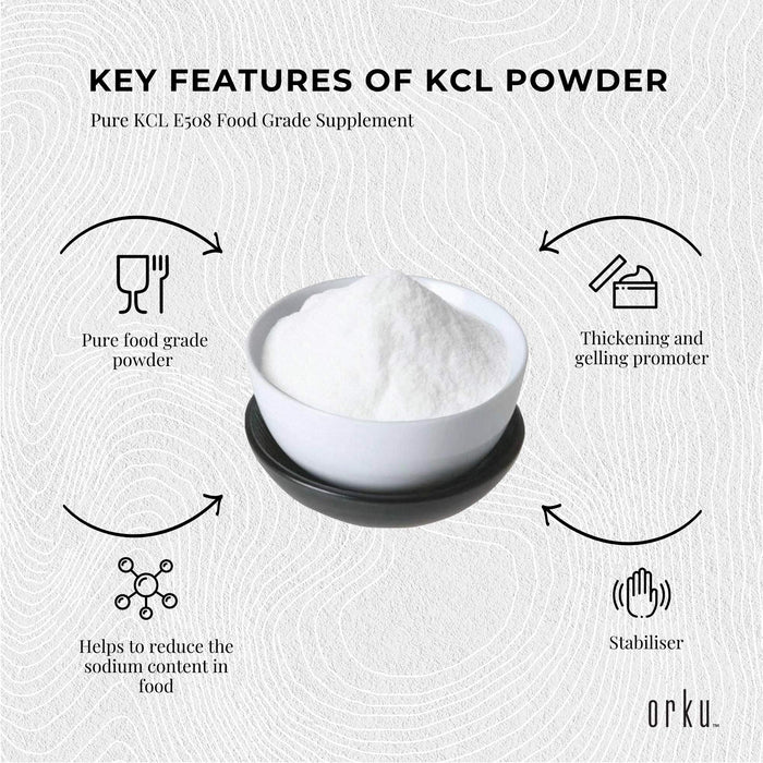 5Kg Potassium Chloride Powder Tub - Pure KCL E508 Food Grade Replacer