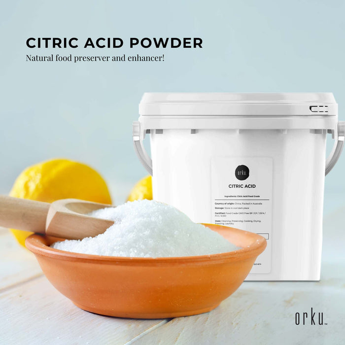 5Kg Citric Acid Powder Tub - Food Grade Anhydrous GMO Preservative Free c6h807