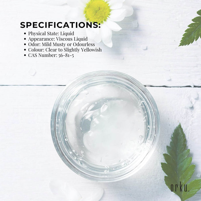 Orku 500ml Glycerine 99.9% Pure USP Food + Cosmetic Grade â€?Vegetable Glycerol