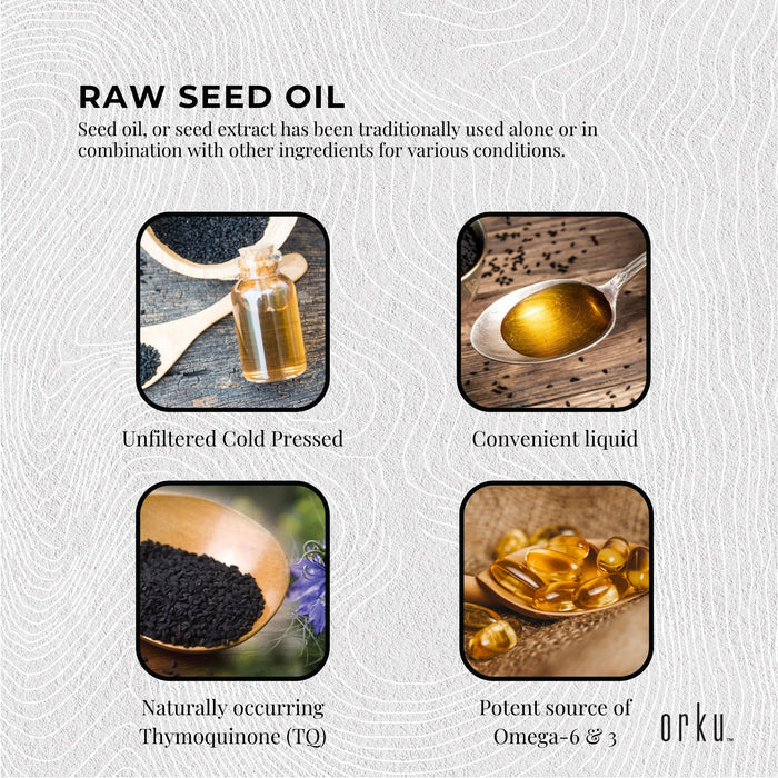 Orku 25ml Pure Black Seed Oil Cold Pressed 100% Ethiopian Nigella Sativa Cumin