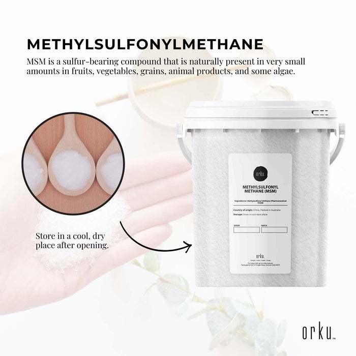 800g MSM Powder or Crystals Tub - 99% Pure Methylsulfonylmethane Dimethyl Sulfone