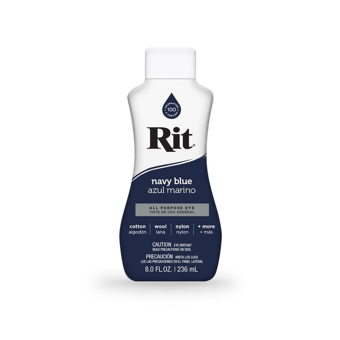 236ml Navy Blue Fabric Dye Rit Clothes All Purpose Liquid Cloth Tie Colours