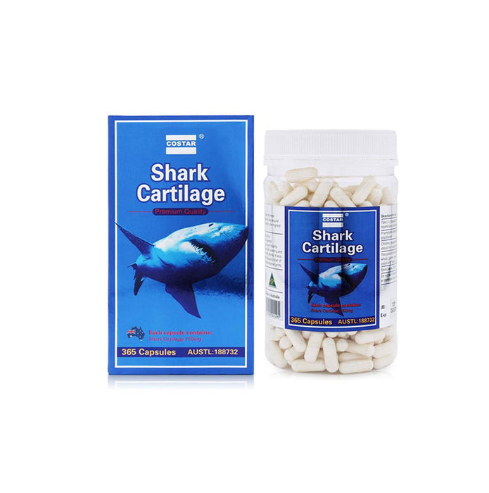 Costar Shark Cartilage 750mg 365 Capsules - Joint Support Supplement