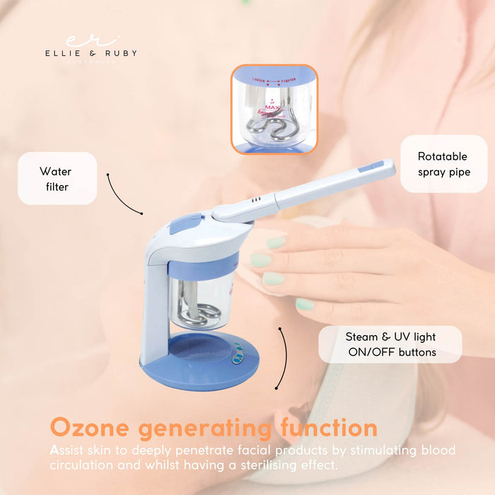 2 In 1 Facial and Hair Steamer Face Skin Portable Table Top Steam Ozone Machine