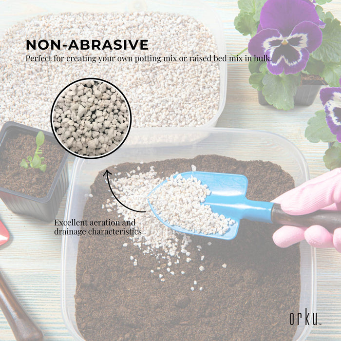 100L Perlite Medium Premium Soil Expanded Plant Growing Media Plants Hydroponics