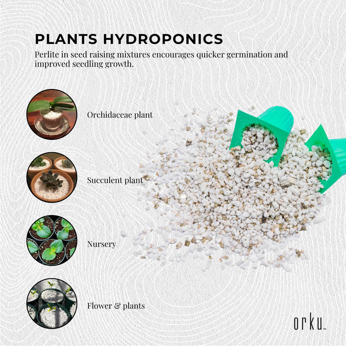 100L Perlite Medium Premium Soil Expanded Plant Growing Media Plants Hydroponics