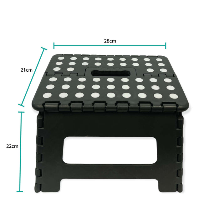 Folding Step Stool 22cm Portable Plastic Collapsible Fold Up Chair Random Colour