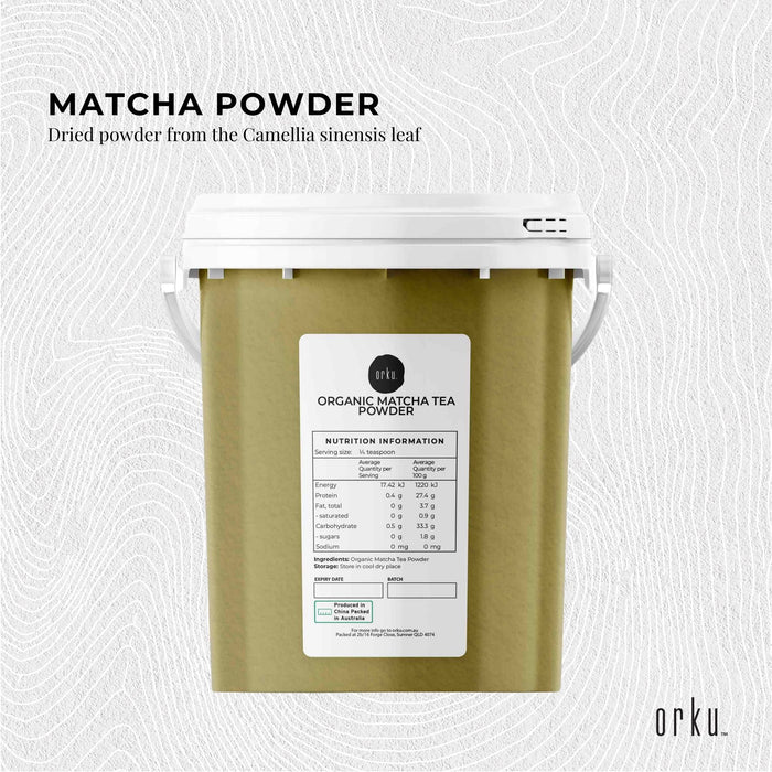 600g Organic Matcha Powder Tub Bucket Camellia Sinensis Green Tea Leaf