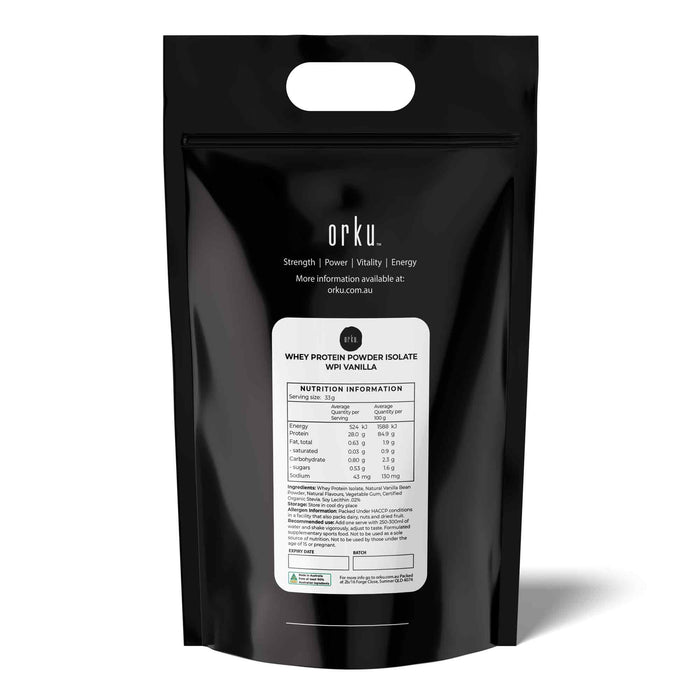 Orku 10Kg Whey Protein Isolate Powder – Vanilla WPI | Sports Food