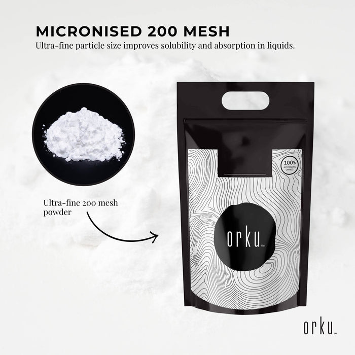 Orku 20Kg Creatine Monohydrate Powder â€?200 Mesh Micronised | 99.9% Purity