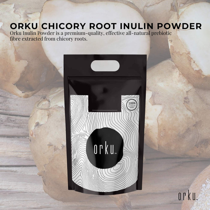 Orku 5Kg Chicory Root Inulin Powder - Unflavoured Natural Prebiotic Fibre