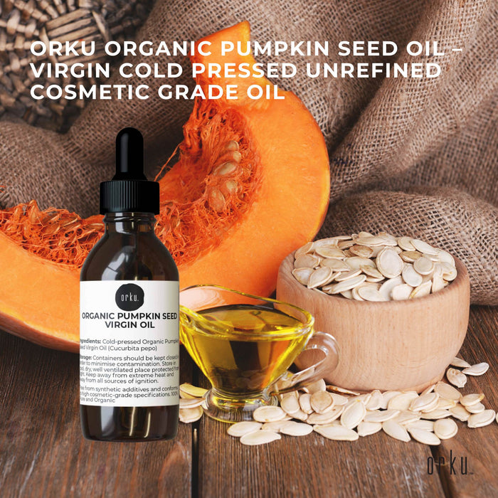 Orku 25ml Organic Pumpkin Seed Oil â€?Virgin Cold Pressed Unrefined Cosmetic Gr.