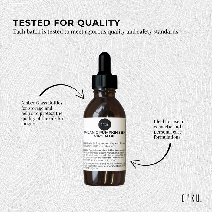 Orku 25ml Organic Pumpkin Seed Oil â€?Virgin Cold Pressed Unrefined Cosmetic Gr.