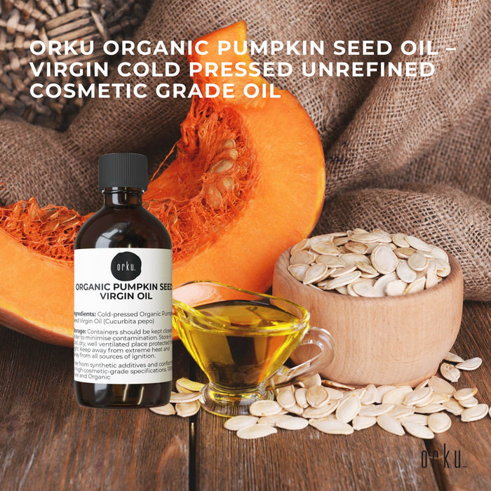 Orku 100ml Organic Pumpkin Seed Oil â€?Virgin Cold Pressed Unrefined Cosmetic Gr.