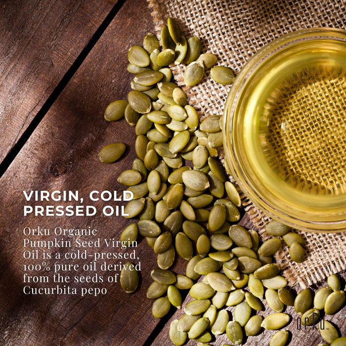 Orku 100ml Organic Pumpkin Seed Oil â€?Virgin Cold Pressed Unrefined Cosmetic Gr.