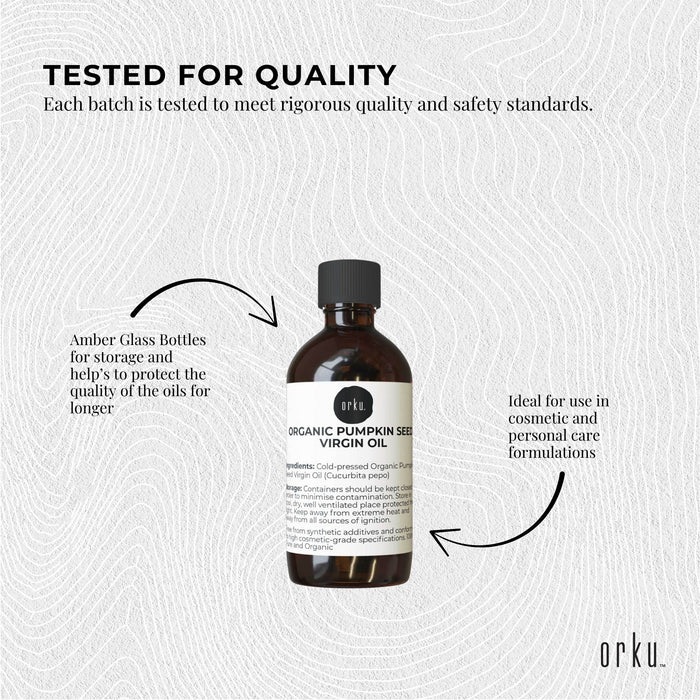 Orku 100ml Organic Pumpkin Seed Oil â€?Virgin Cold Pressed Unrefined Cosmetic Gr.
