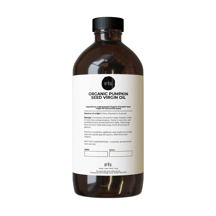 Orku 1L Organic Pumpkin Seed Oil â€?Virgin Cold Pressed Unrefined Cosmetic Gr.
