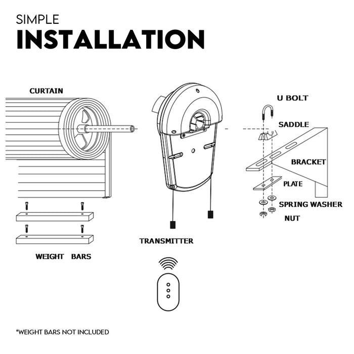 Automatic Roller Door Opener Garage Powerful 1200N Motor Garage 22m2; Rolling AU