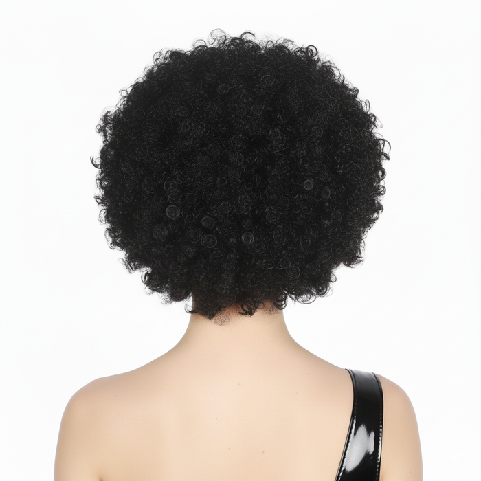 DELUXE JUMBO BLACK AFRO WIG Costume Party Fancy Curly Hair Disco Dress 70s 80s