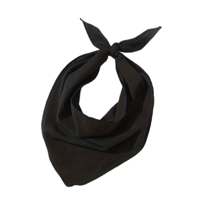 Plain Bandana 100% COTTON Head Wrap Durag Bandanna Summer Biker Scarf Mask - Plain Black