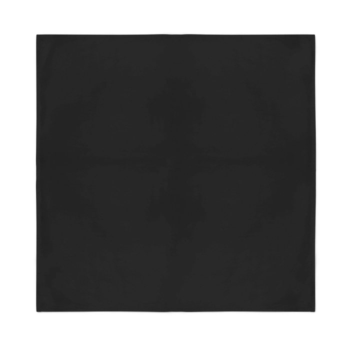 Plain Bandana 100% COTTON Head Wrap Durag Bandanna Summer Biker Scarf Mask - Plain Black