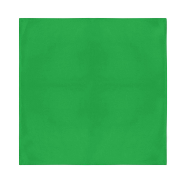 Plain Bandana 100% COTTON Head Wrap Durag Bandanna Summer Biker Scarf Mask - Green