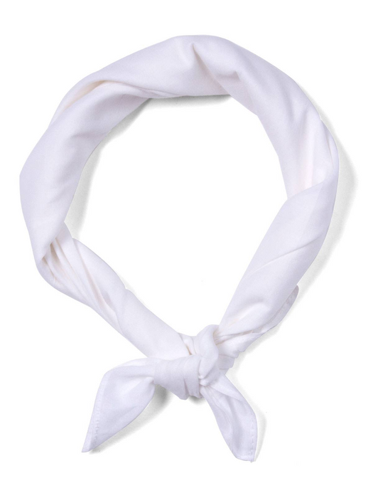 Plain Bandana 100% COTTON Head Wrap Durag Bandanna Summer Biker Scarf Mask - White