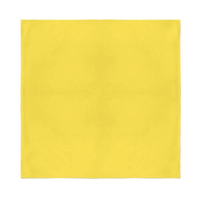 Plain Bandana 100% COTTON Head Wrap Durag Bandanna Summer Biker Scarf Mask - Yellow