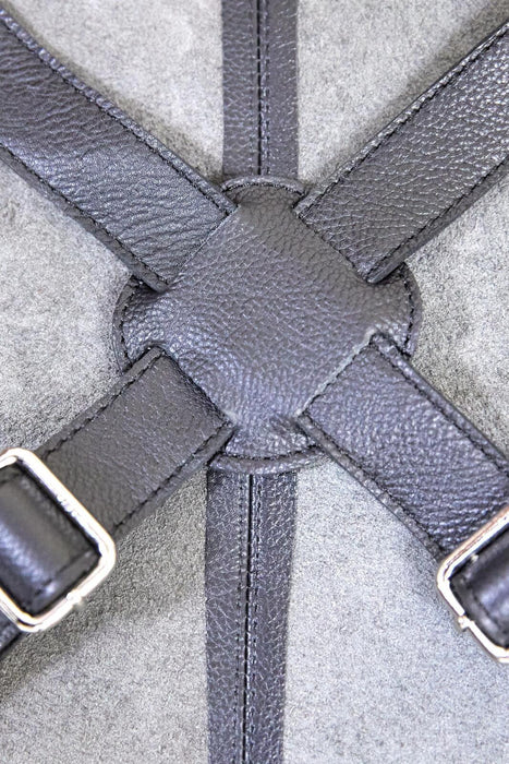 Pierre Cardin Professional Leather Apron Butcher Woodwork Hairdressing Barber Chef - Black