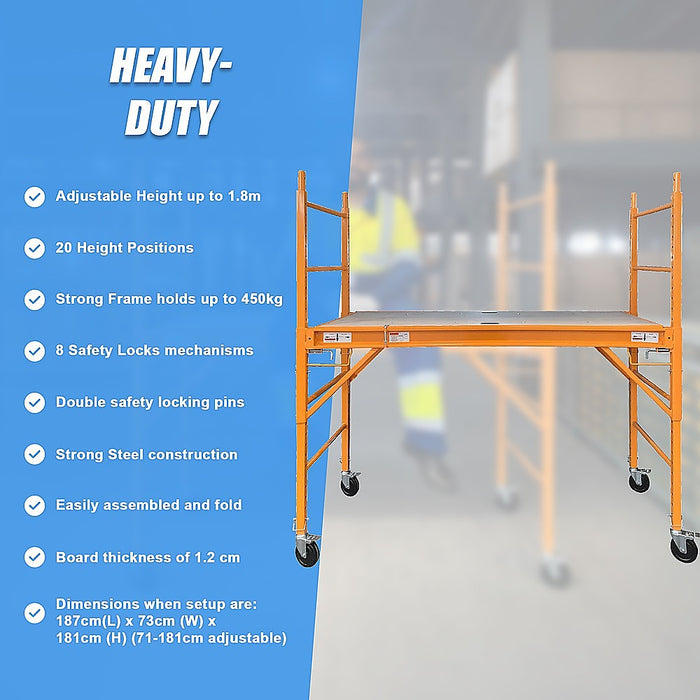 Mobile Safety High Scaffold / Ladder Tool -450KG