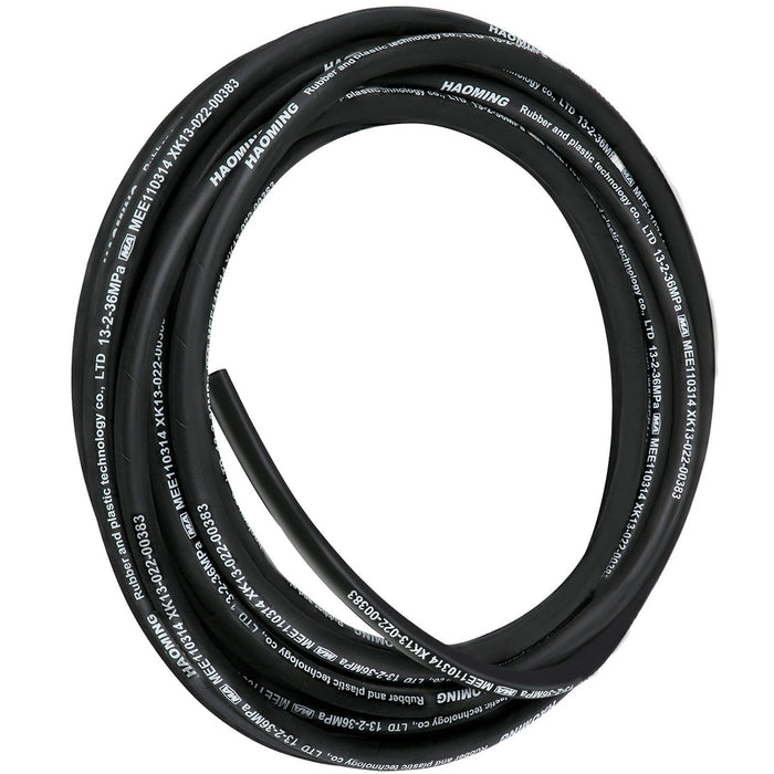 Hydraulic Hose 15m Rubber Hydraulic Hoses with 2 High-Tensile Steel Wire Braid, Inner Diameter 1/2 Inch, 5000 PSI Max, Bulk Hydraulic Hose -40 °F to 250 °F, Hydraulic Oil Flexible Hose